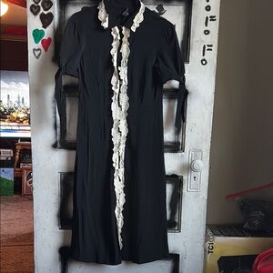 NWOT Theory Black and White Midi Dress